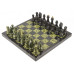 Шахматы, шашки, нарды 3 в 1 змеевик мрамор 440х440 мм
