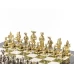 Шахматы "Средневековье" доска 450х450 мм мрамор змеевик металл