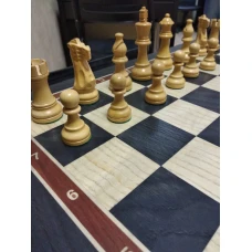 Шахматный стол из мореного дуба (без фигур)