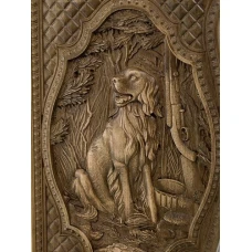 Нарды резные охотничья собака бук