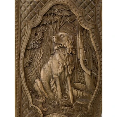 Нарды резные охотничья собака бук