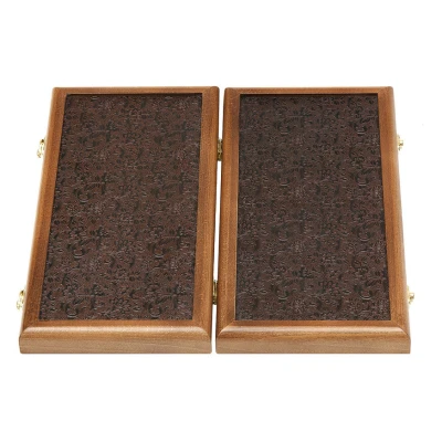 Нарды кожаные Цветочный узор средние