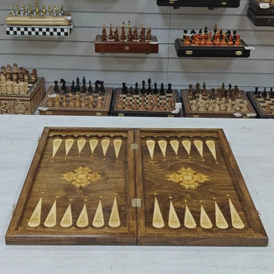 Нарды лесная опушка деревянные с чехол большие