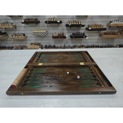 Нарды ручной работы из массива бука 60см Слон