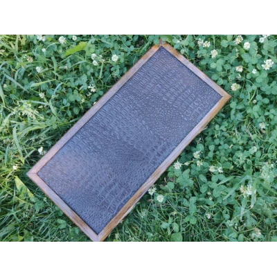 Нарды подарочные из дуба и экокожи 50 на 50 см