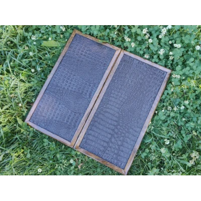 Нарды подарочные из дуба и экокожи 50 на 50 см