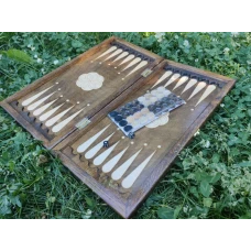 Нарды подарочные из дуба и экокожи 50 на 50 см