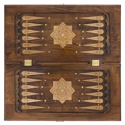 Нарды резные "Золотой узор 1" 30, Mirzoyan