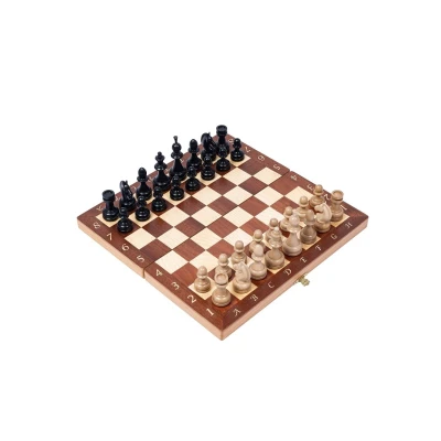 Шахматы деревянные с утяжеленными фигурами из кавказского граба премиум красное дерево