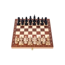 Шахматы деревянные с утяжеленными фигурами из кавказского граба премиум красное дерево