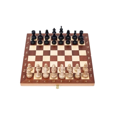 Шахматы деревянные с утяжеленными фигурами из кавказского граба премиум красное дерево