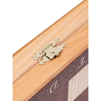 Шахматы деревянные с утяжеленными фигурами из кавказского граба премиум красное дерево