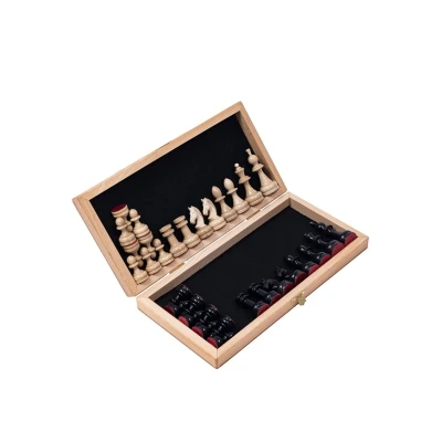 Шахматы деревянные с утяжеленными фигурами из кавказского граба премиум красное дерево