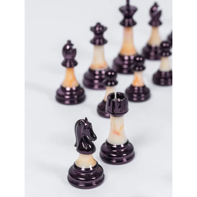Шахматные фигуры Итальянский дизайн темные Люкс