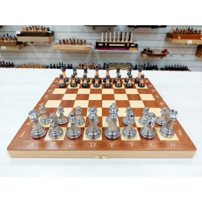 Шахматы Итальянский дизайн 41.5 см темные