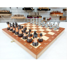 Шахматы Итальянский дизайн 41.5 см темные