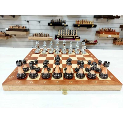 Шахматы Итальянский дизайн 41.5 см темные