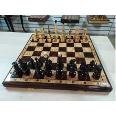 Шахматы подарочные карельская береза/клен