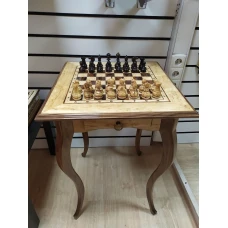 Шахматный Стол из Карельской березы Люкс