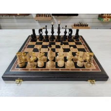 Шахматы деревянные Клен презент черное дерево