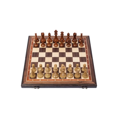 Шахматы подарочные из ореха с фигурами композит большие
