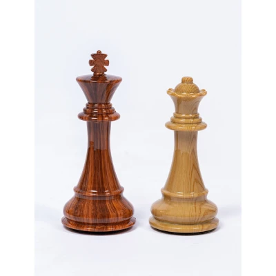 Шахматы подарочные из ореха с фигурами композит большие