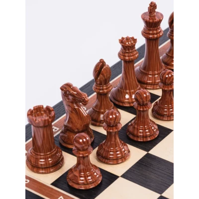 Шахматы подарочные Блиц из моренного дуба большие