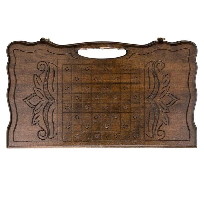 Нарды резные Арарат и Хорвирап с ручкой средние, Haleyan