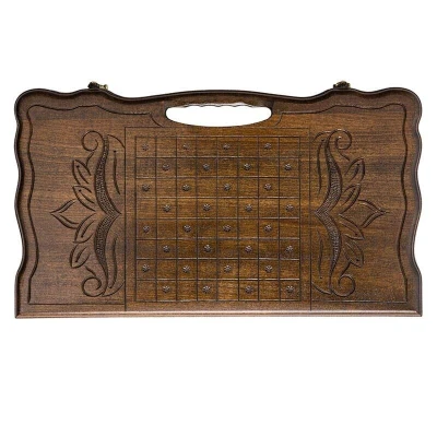 Нарды резные Бесконечность с ручкой 50, Haleyan