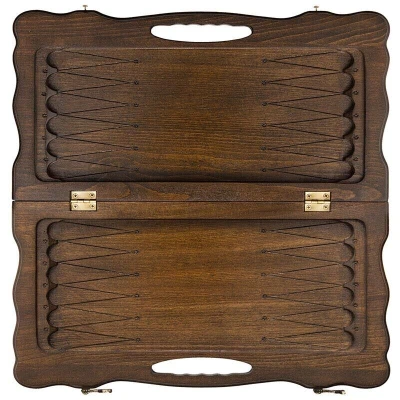 Нарды резные Бесконечность с ручкой 50, Haleyan