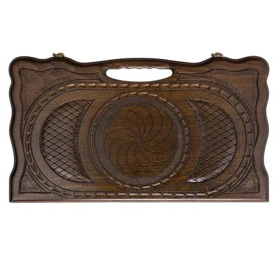 Нарды резные Бесконечность с ручкой 50, Haleyan