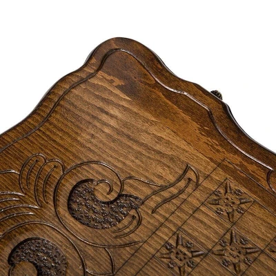 Нарды резные Эчмиадзин с ручкой средние, Haleyan