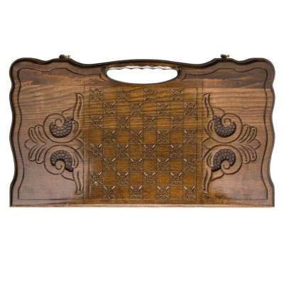 Нарды резные Эчмиадзин с ручкой большие, Haleyan