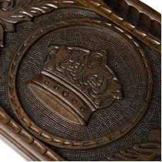 Нарды резные Корона с ручкой малые, Haleyan