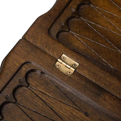 Нарды резные Корона с ручкой малые, Haleyan