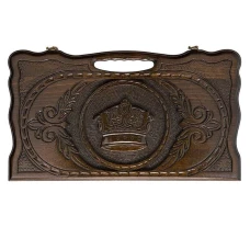 Нарды резные Корона с ручкой малые, Haleyan