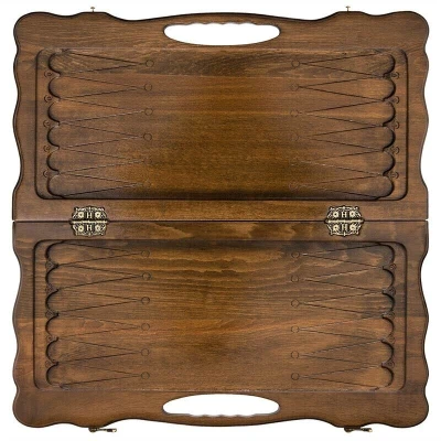 Нарды резные Лошадь с ручкой средние, Haleyan