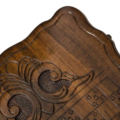 Нарды резные Медведь с ручкой средние, Haleyan