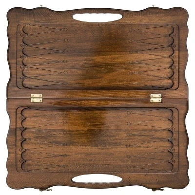 Нарды резные Медведь с ручкой средние, Haleyan