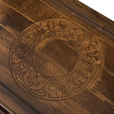 Нарды резные Орел с ручкой малые, Haleyan