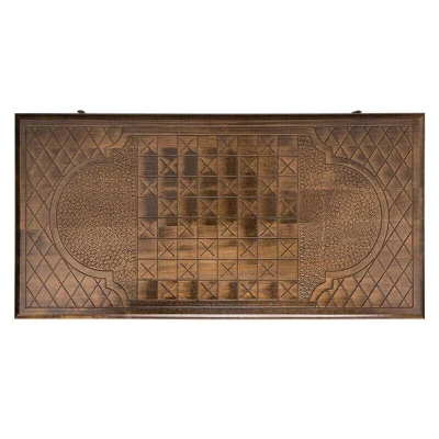 Нарды резные Орел с ручкой малые, Haleyan