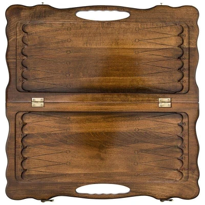 Нарды резные Олень с ручкой большие, Haleyan