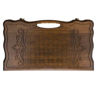 Нарды резные Орел с ручкой средние, Haleyan