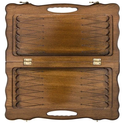 Нарды резные Орел с ручкой средние, Haleyan