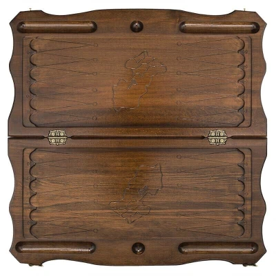 Нарды резные Собор с ручкой большие, Haleyan