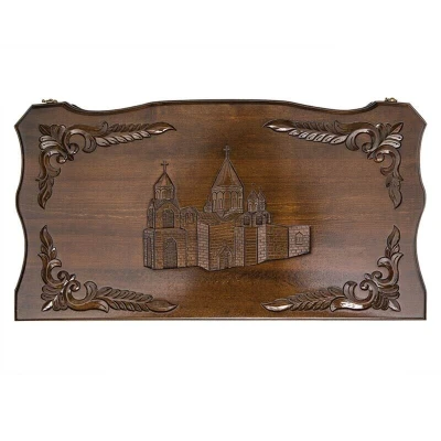 Нарды резные Собор с ручкой большие, Haleyan