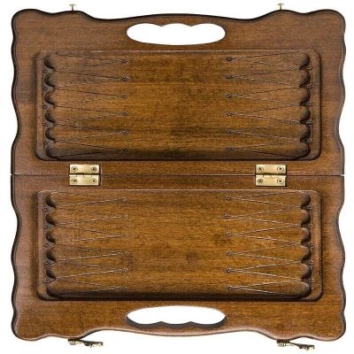 Нарды резные Тигр с ручкой мини, Haleyan