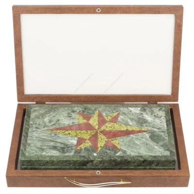 Нарды Звезда лемезит, змеевик 480х440х25 мм