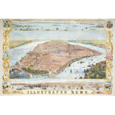 Пазл Карта Нью-Йорка 1853 год  (1000 элементов)