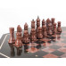 Шахматный стол с каменными фигурами змеевик лемезит 60х60х62 см